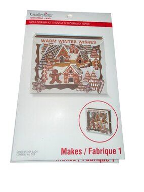 Warm Winter Wishes Gingerbread-Themed Paper Diorama Kit By Recollections Christm